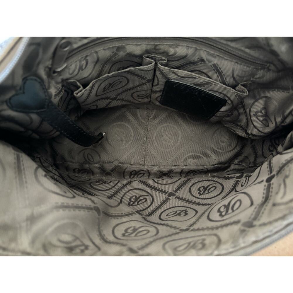 BRIGHTON Pewter Gray Pebbled Leather Hobo Bag Purse Braided Strap - EUC - Picture 4 of 15